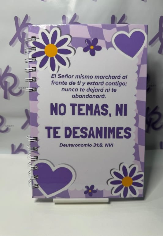 Libreta de Notas “No Temas, Ni te desanimes”